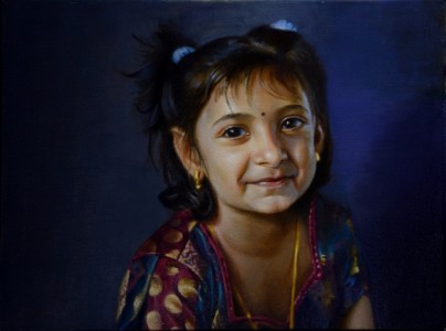Portrait Painting : PR_Adithi_SivanandaNyayapathi_12x16
