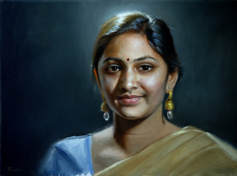 Portrait Painting : PR_Kirtana2_SivaNyayapathi_12x16