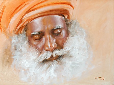 Portrait Painting : PR_Sadguru_SivaNyayapathi_12x16