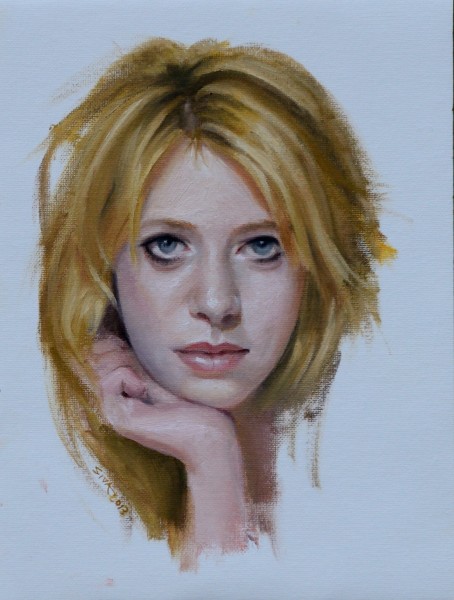 Portrait Painting : PR_DamonCarter_SivanandaNyayapathi_24x20in